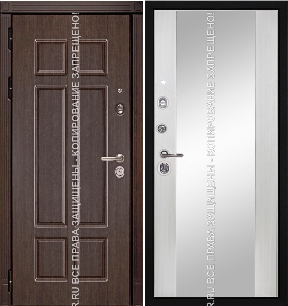 Дверь входная взломостойкая МДФ со стеклом/зеркалом 3145 Дверь входная взломостойкая МДФ со стеклом/зеркалом 3145